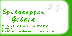 szilveszter geleta business card